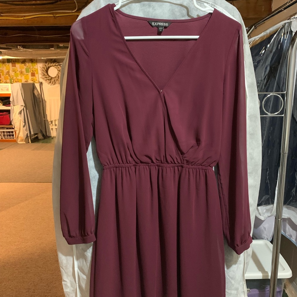 Express Women's Burgundy Dress